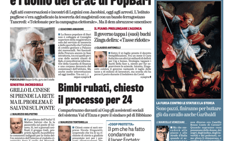 Oggi in edicola