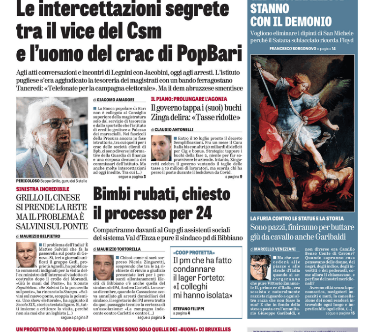 Oggi in edicola