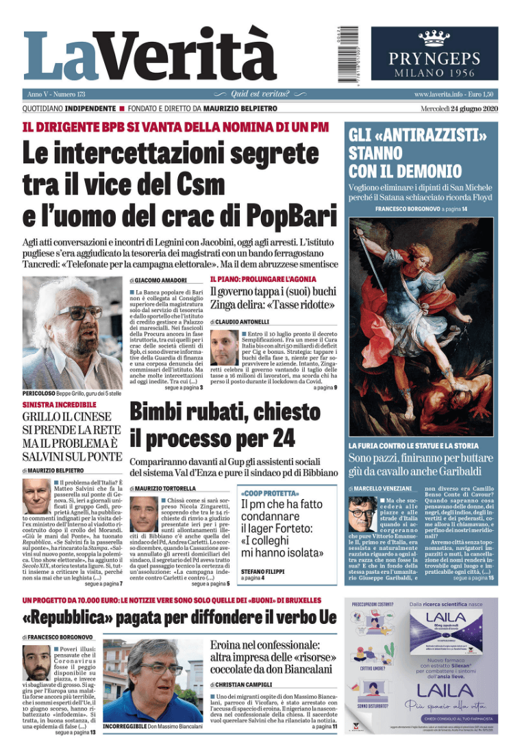 Oggi in edicola