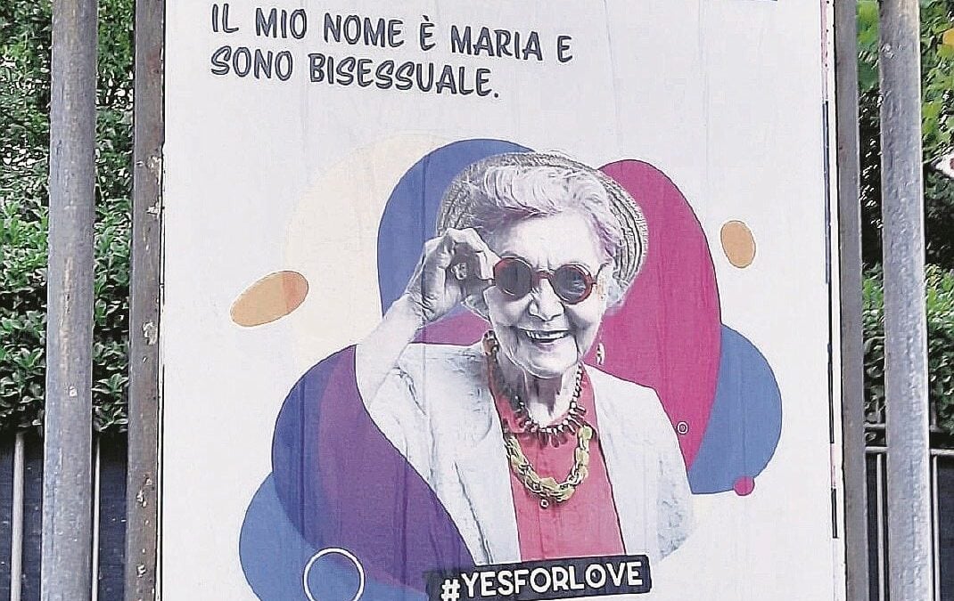 Il poster della nonna lgbt pagato dall’Europa