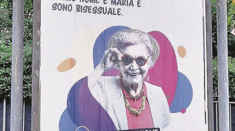 Il poster della nonna lgbt pagato dall’Europa