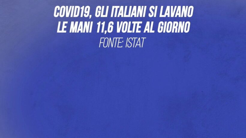 Covid-19, gli italiani si lavano le mani 11,6 volte al giorno