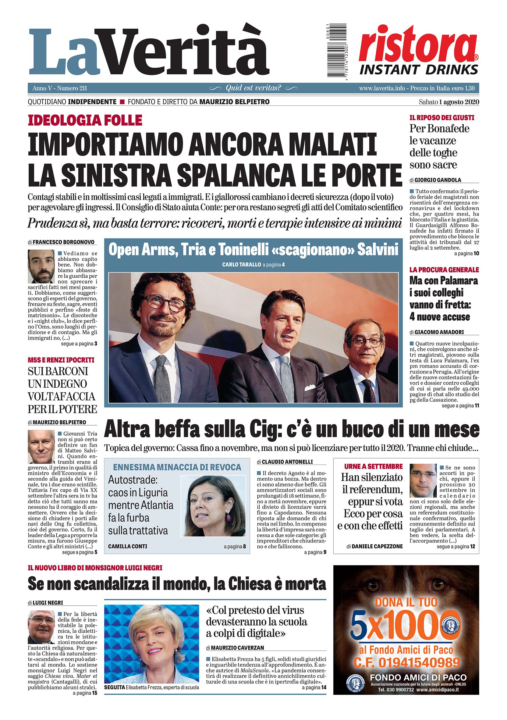 Oggi in edicola