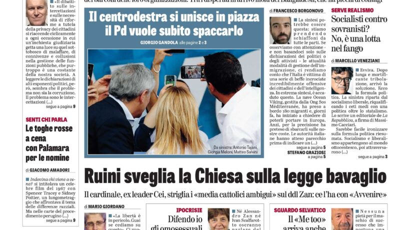 Oggi in edicola