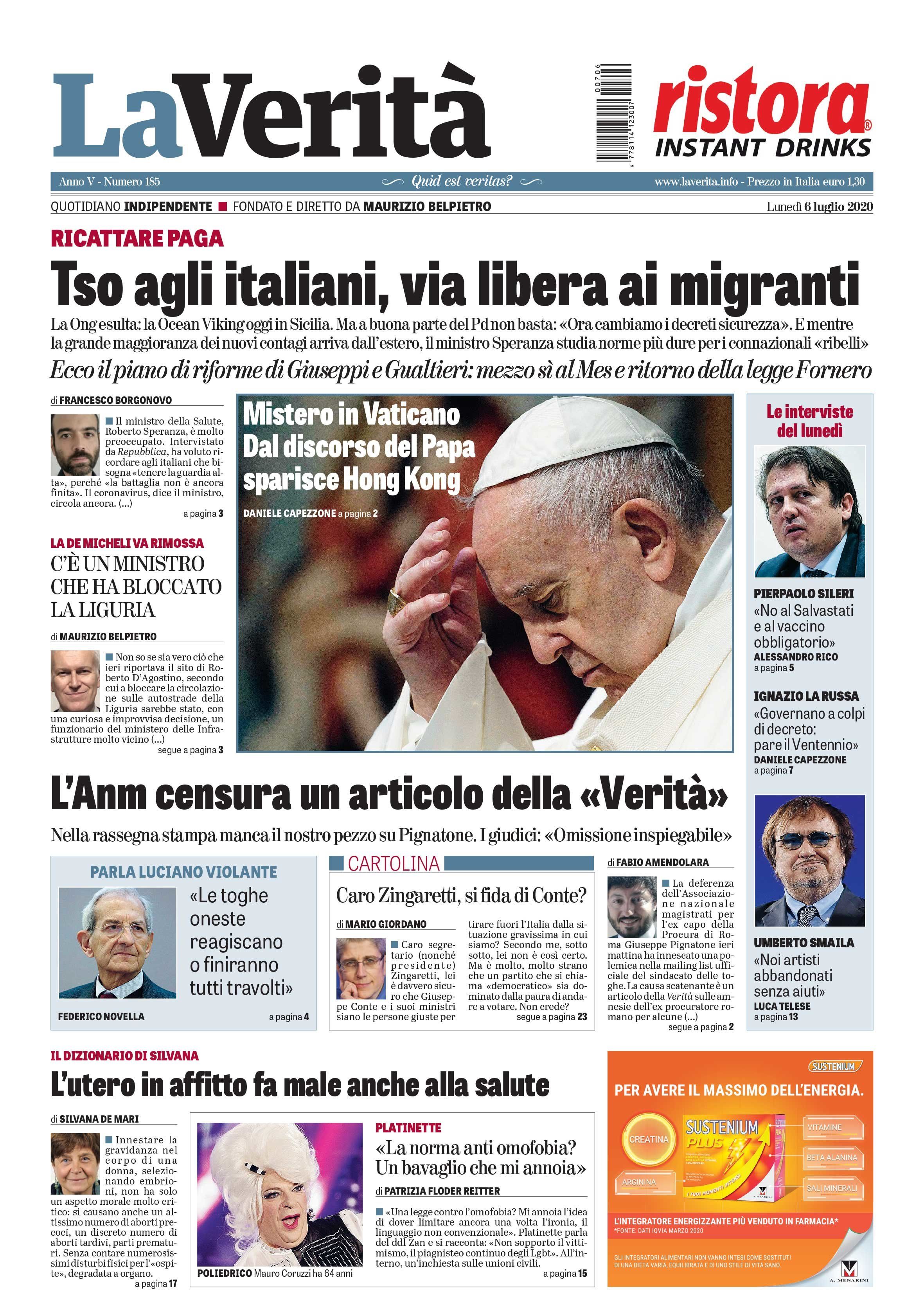 Oggi in edicola