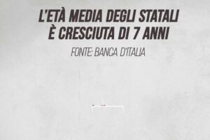 L’età media degli statali è cresciuta di 7 anni tra il 2001 e il 2018