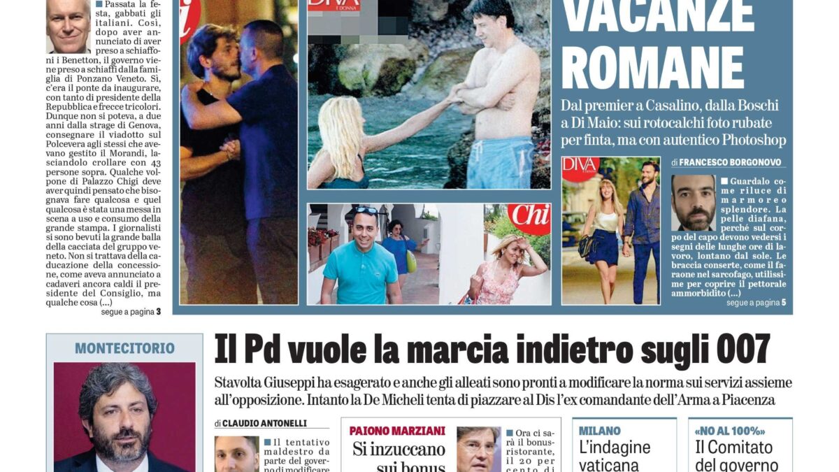 Oggi in edicola