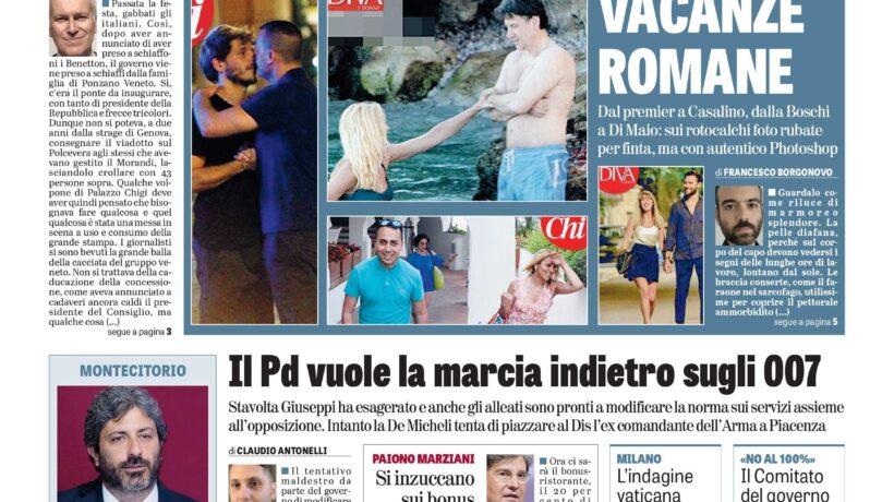 Oggi in edicola