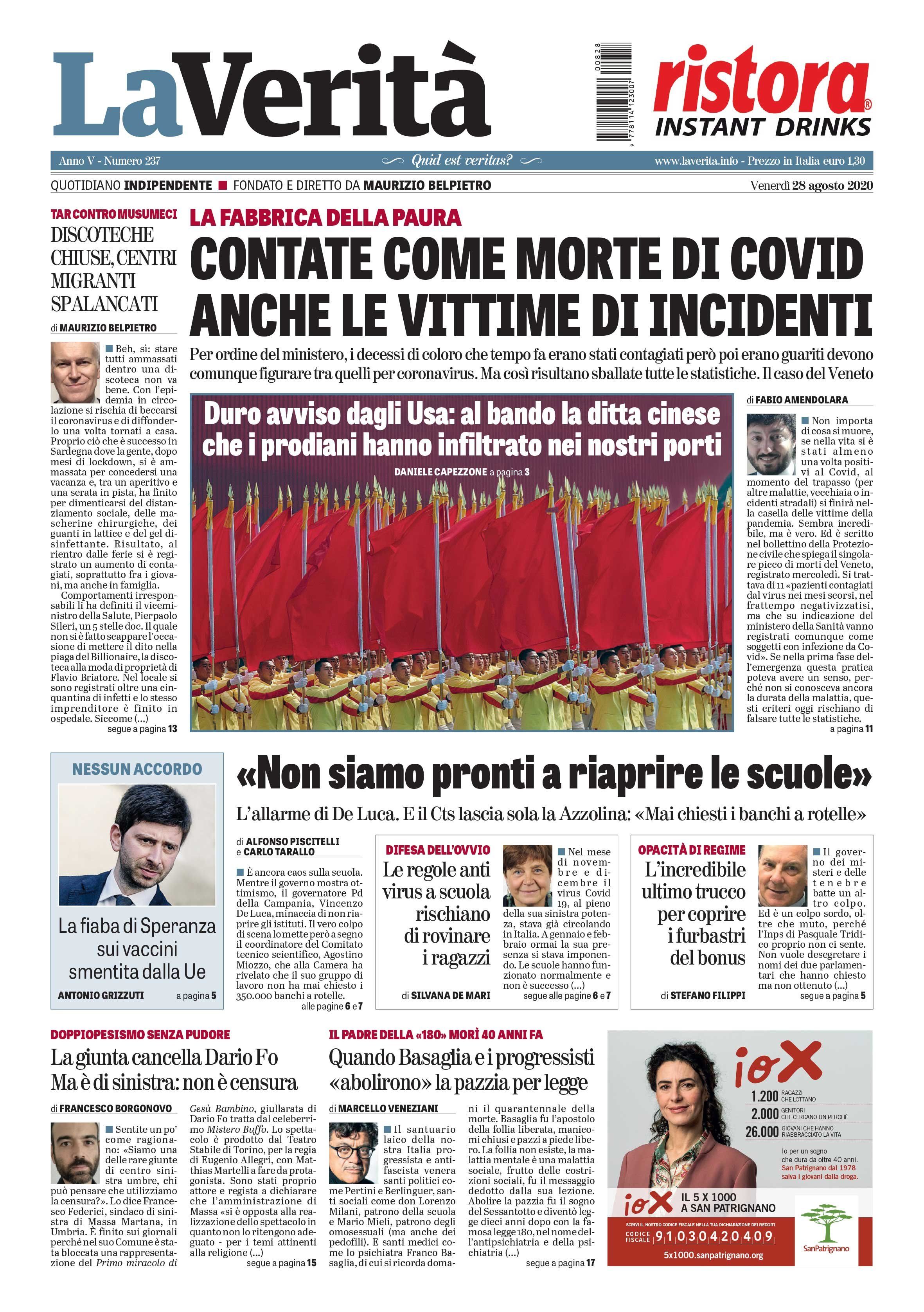 Oggi in edicola
