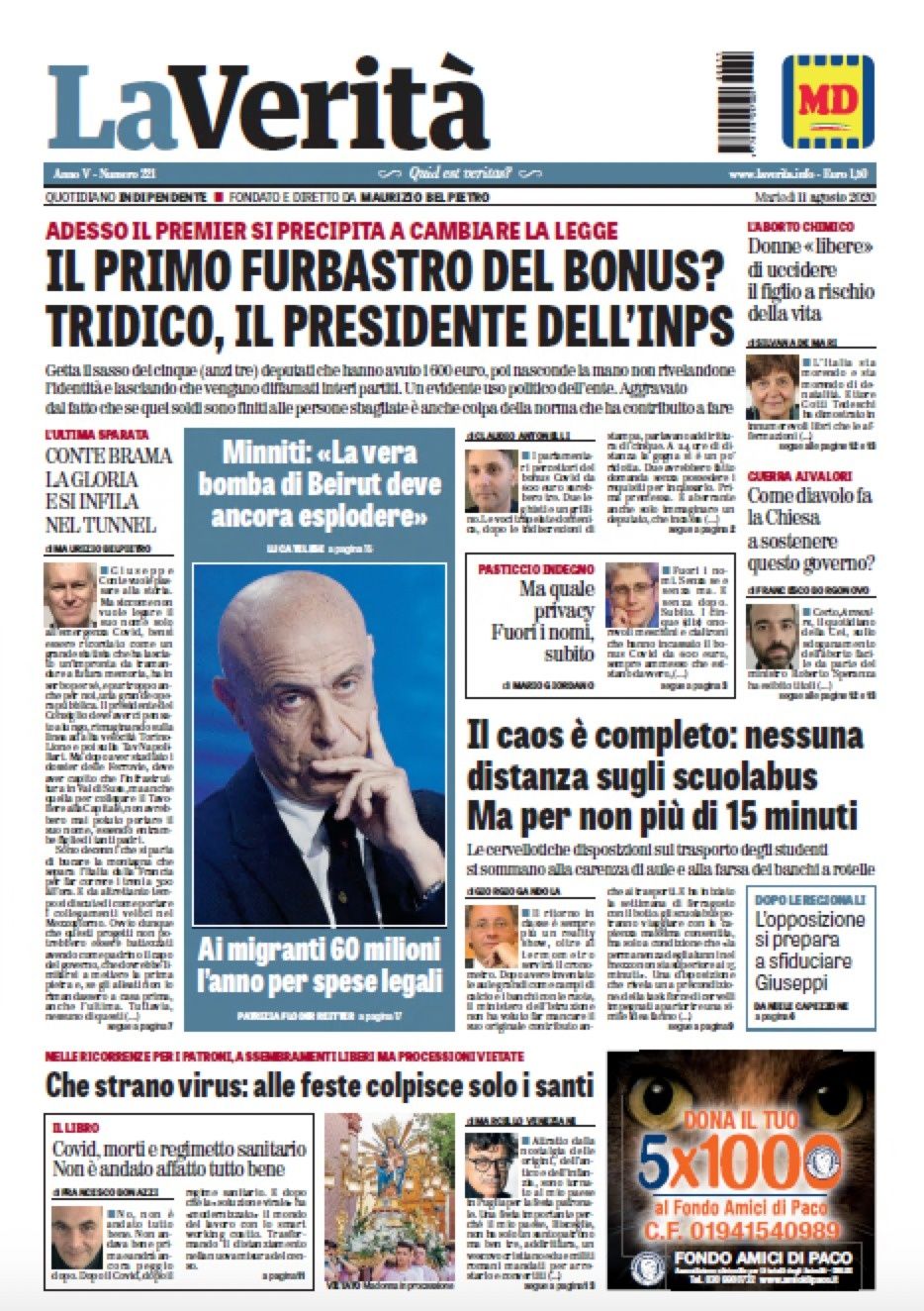 Oggi in edicola