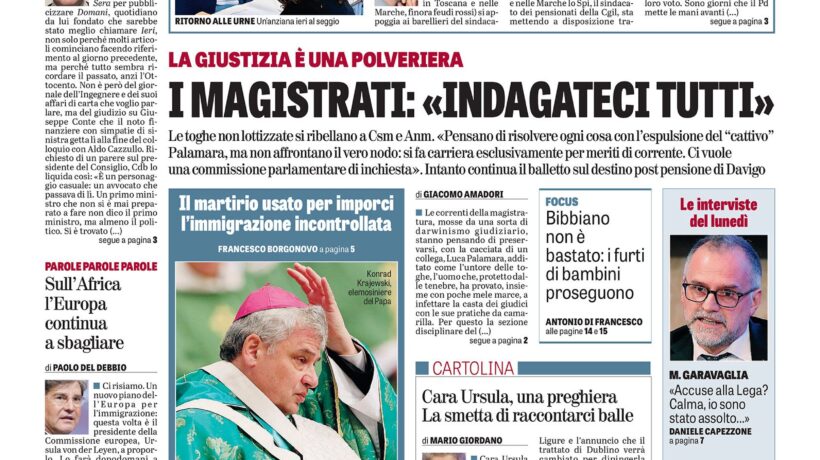 Oggi in edicola