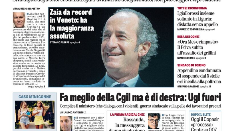 Oggi in edicola