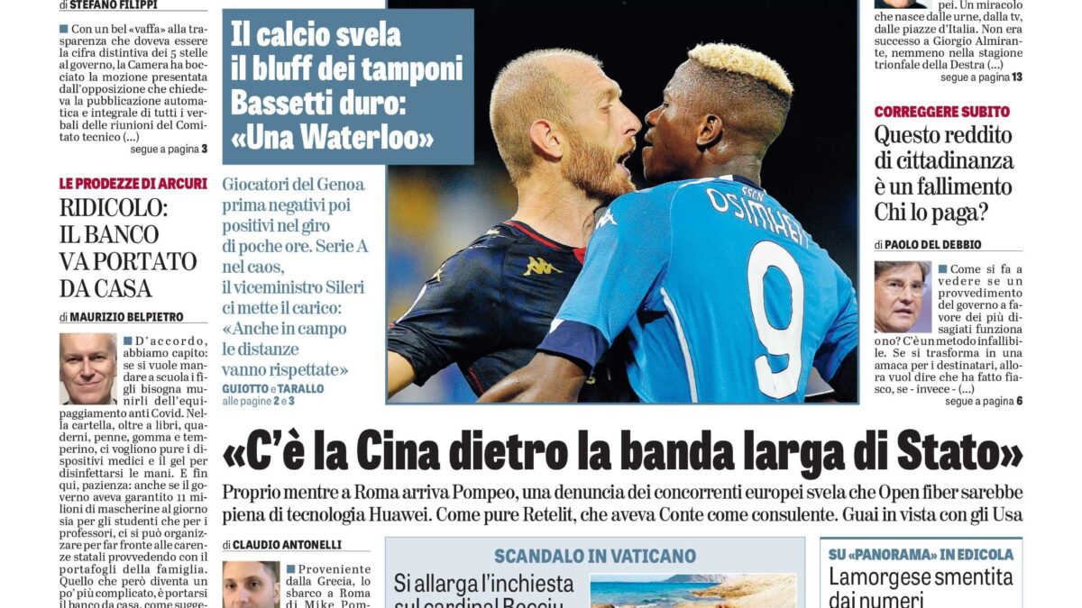 Oggi in edicola