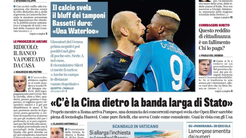 Oggi in edicola
