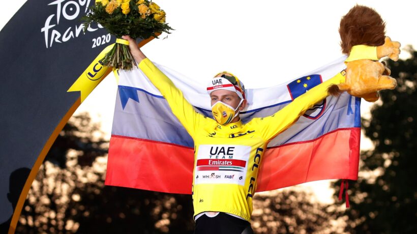 Lo sloveno Tadej Pogačar, vincitore del Tour de France (Ansa)