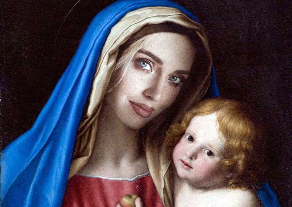 Offendere i cristiani è sempre concesso. Mettono la Ferragni nei panni di Maria