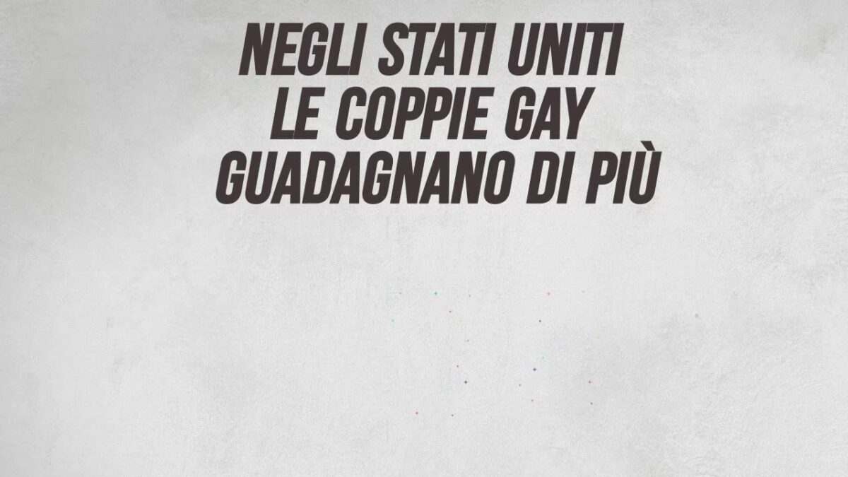 Negli Stati Uniti le coppie gay guadagnano di più