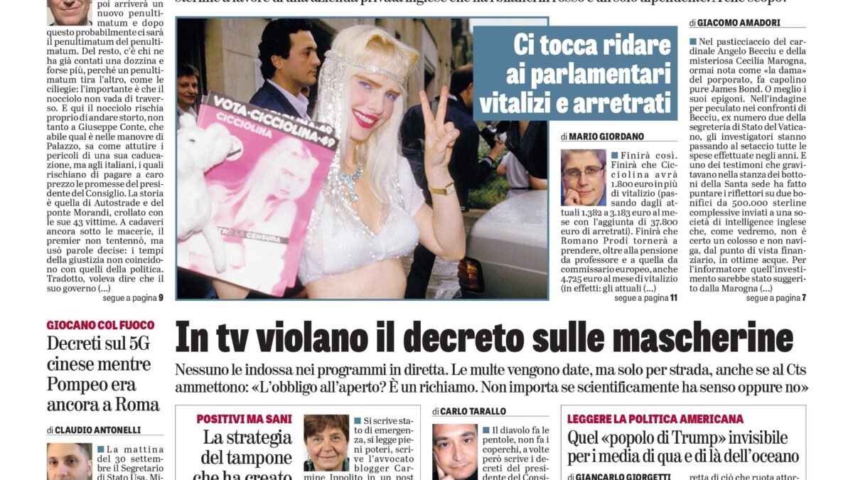 Oggi in edicola
