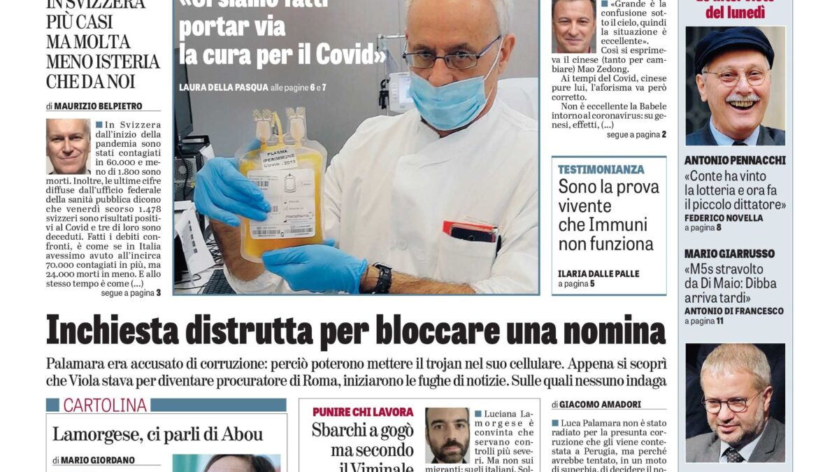 Oggi in edicola