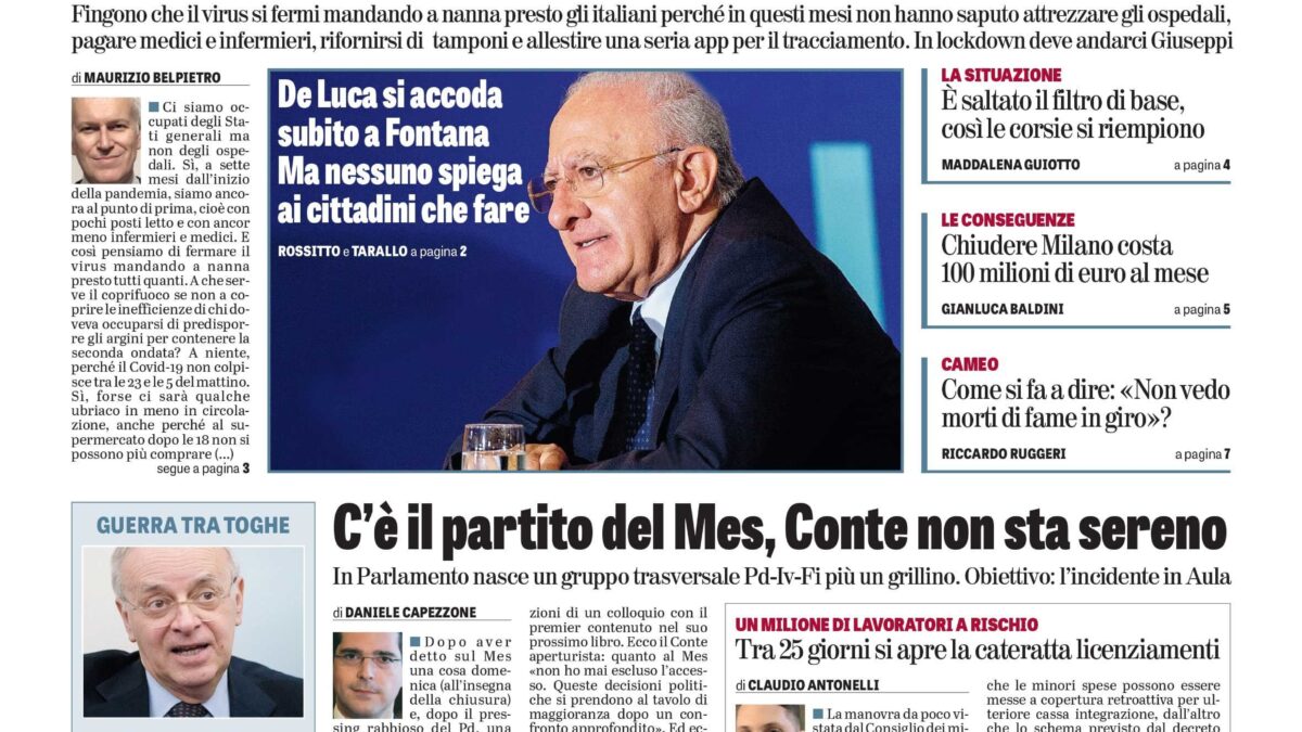 Oggi in edicola