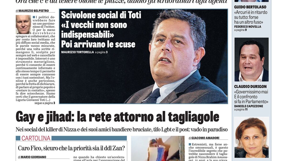 Oggi in edicola