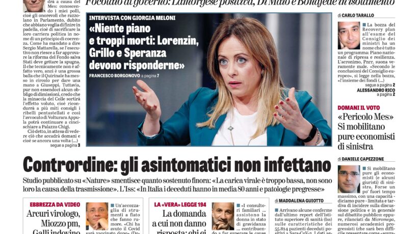 Oggi in edicola