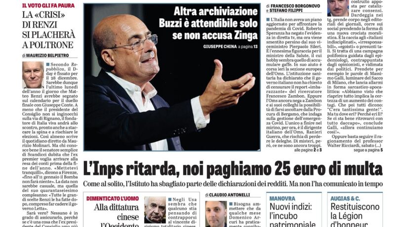 Oggi in edicola