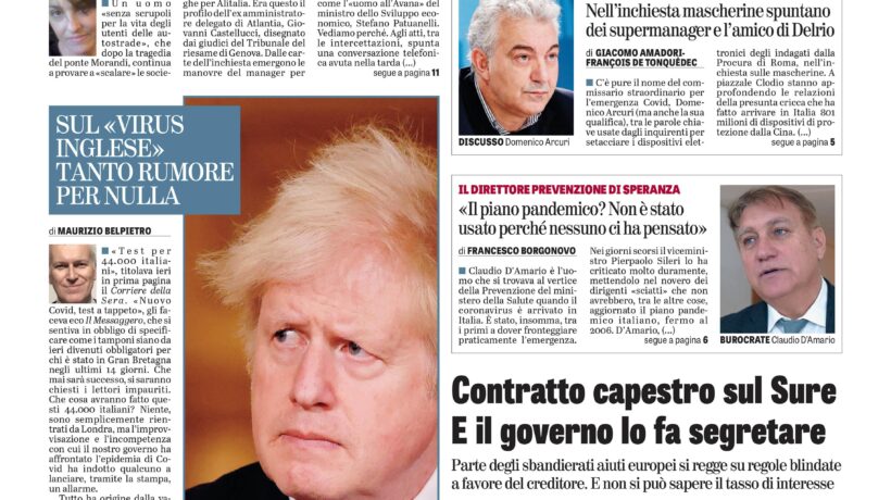 Oggi in edicola