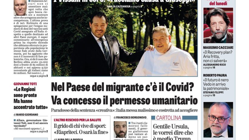 Oggi in edicola