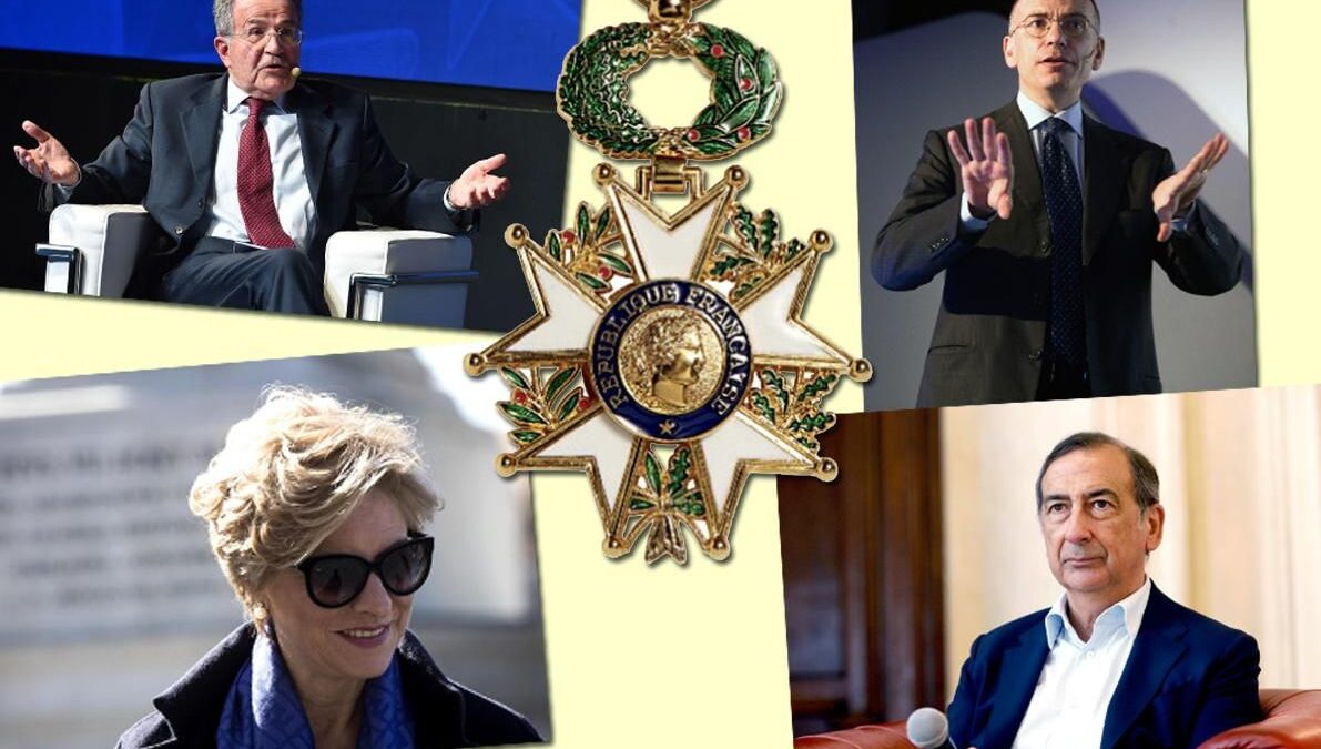 A sinistra amano la patria (francese) La legione pd di monsieur le président