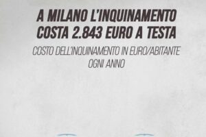 A Milano l’inquinamento costa 2.843 euro a testa