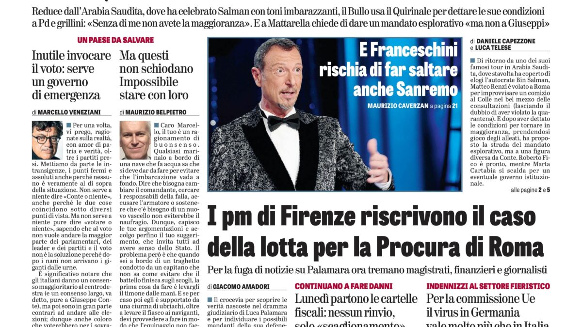 Oggi in edicola