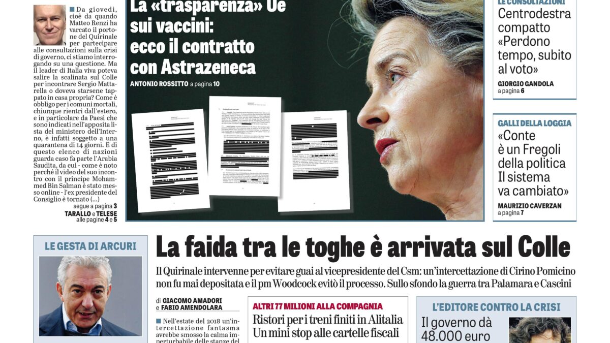 Oggi in edicola