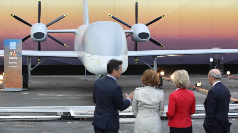 Presentazione del nEuron, progetto europeo di velivolo a pilotaggio remoto per media altitudine e lunga autonomia (S.Gallup/Getty Images)
