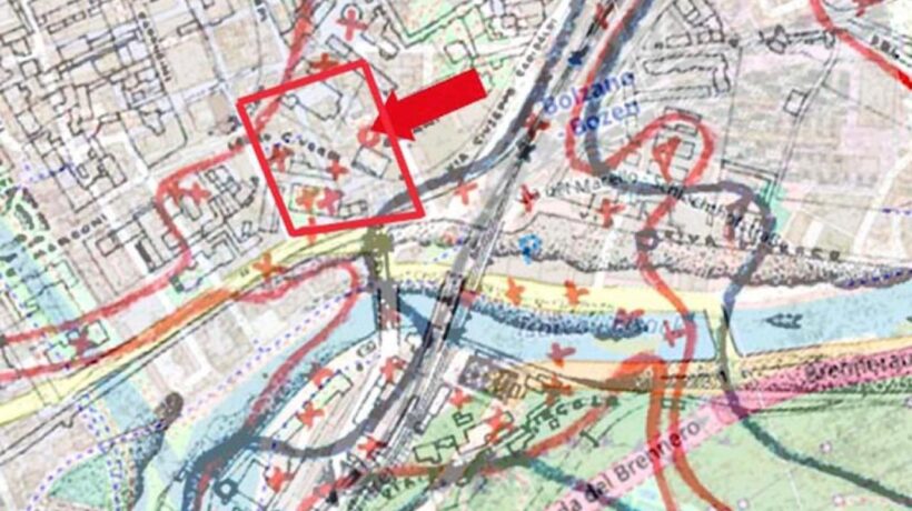 bolzano guerra bombardamenti mappa