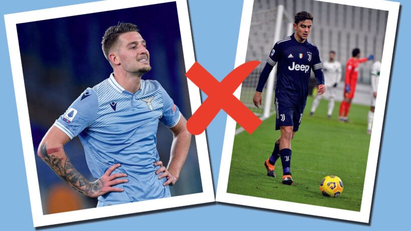Sergej Milinkovic-Savic e Paulo Dybala (Getty Images)
