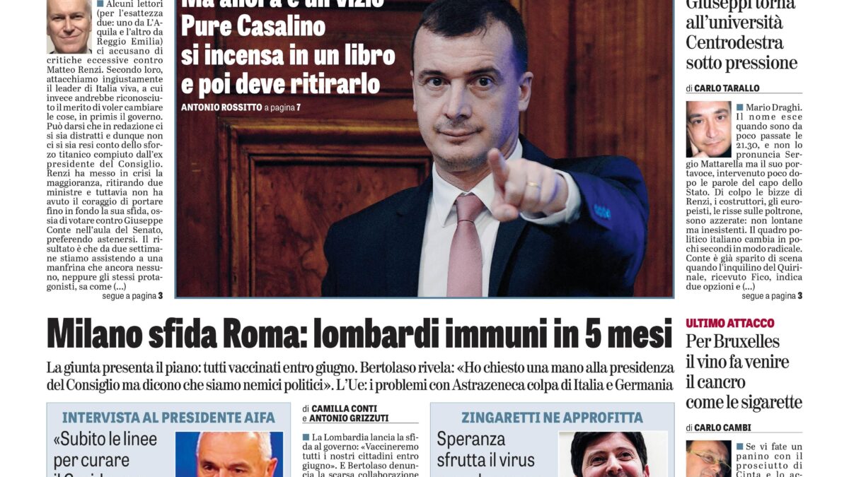 Oggi in edicola