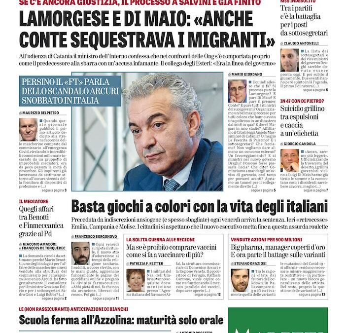 Oggi in edicola