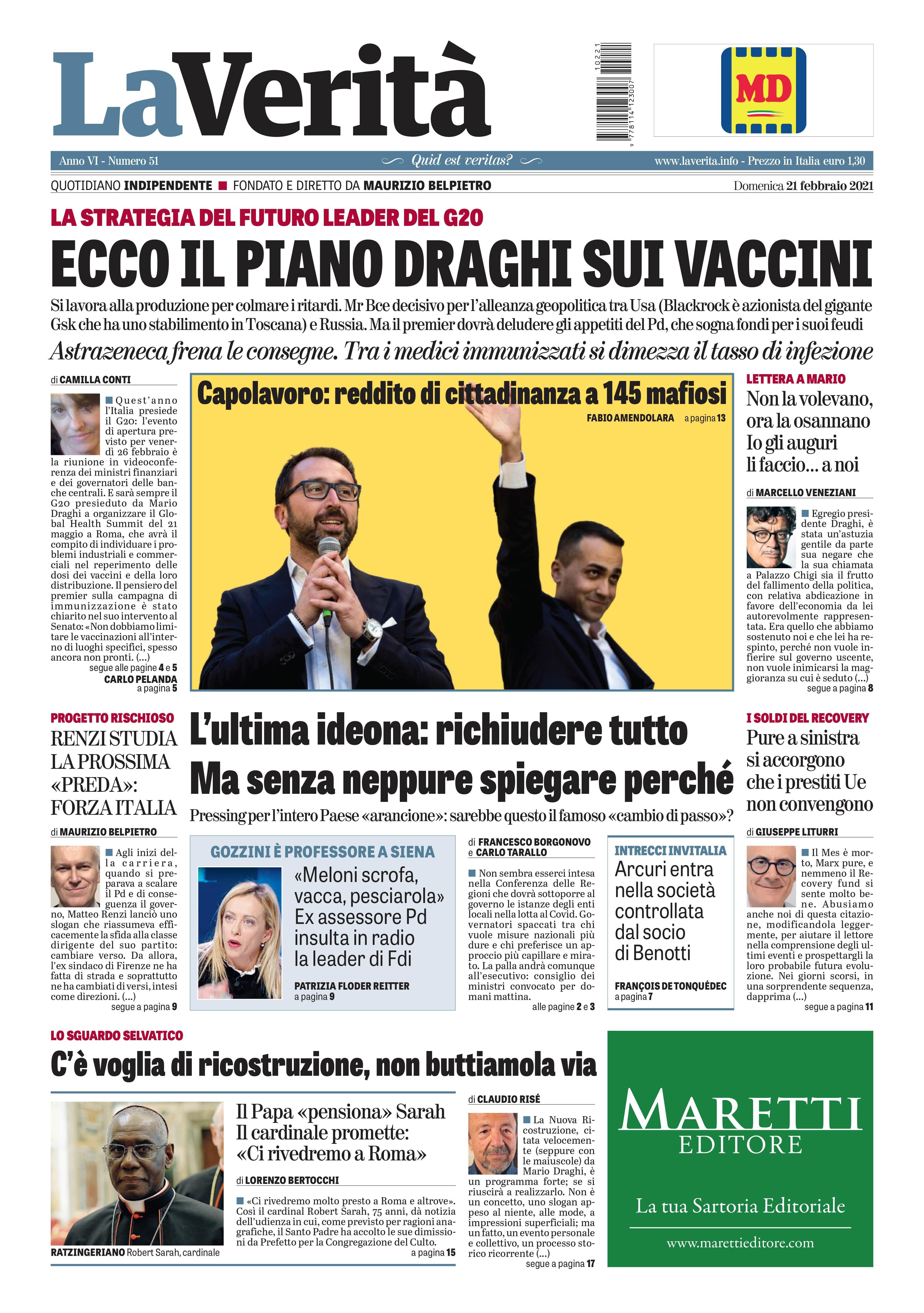 Oggi in edicola