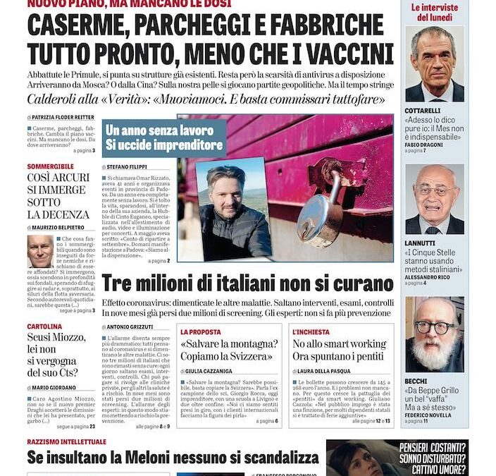 Oggi in edicola