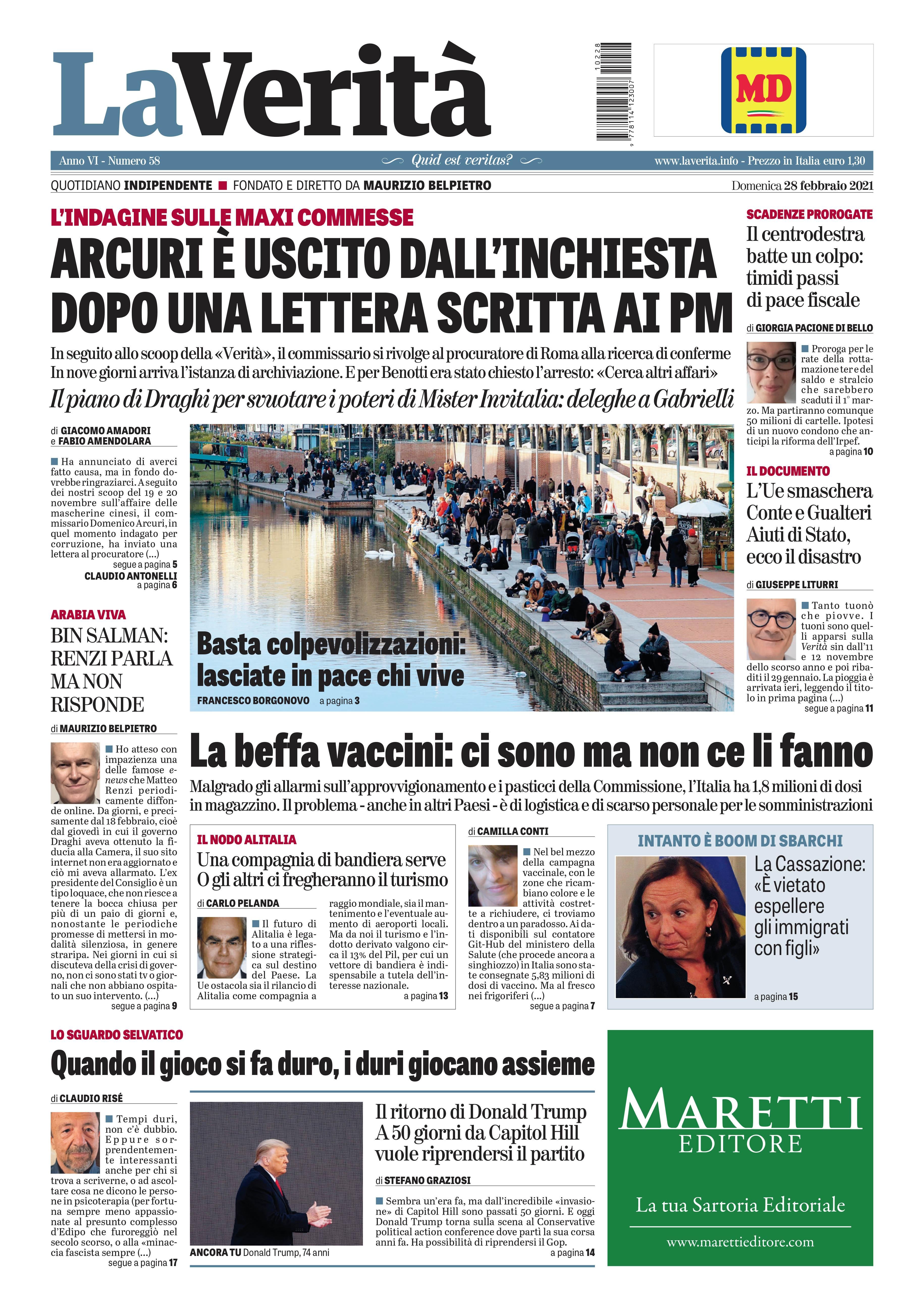 Oggi in edicola