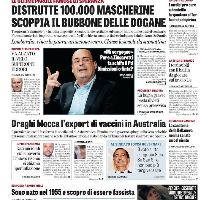 Oggi in edicola