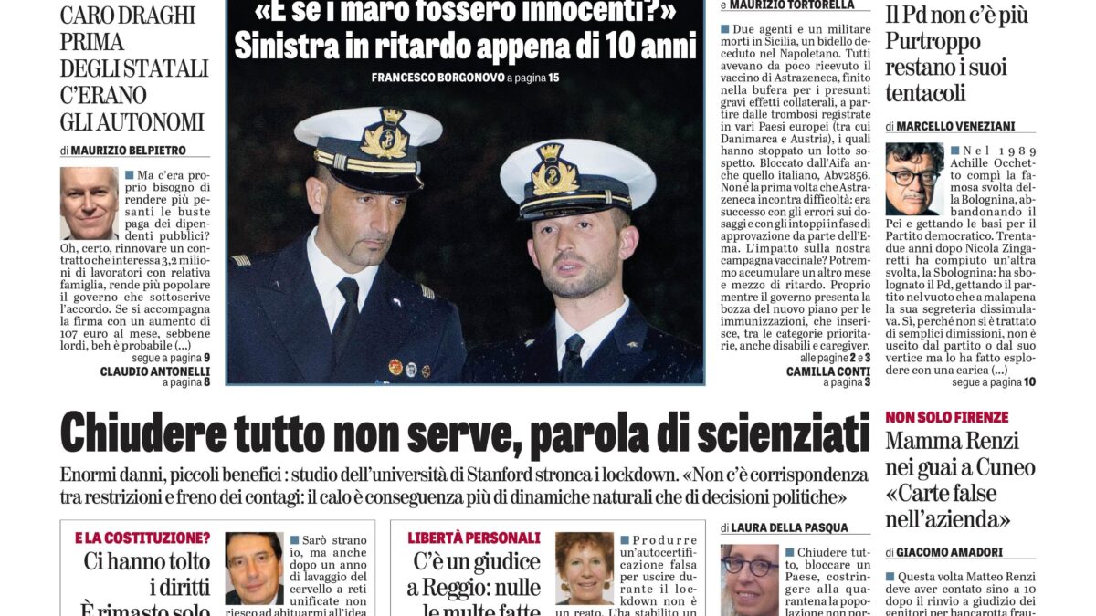 Oggi in edicola