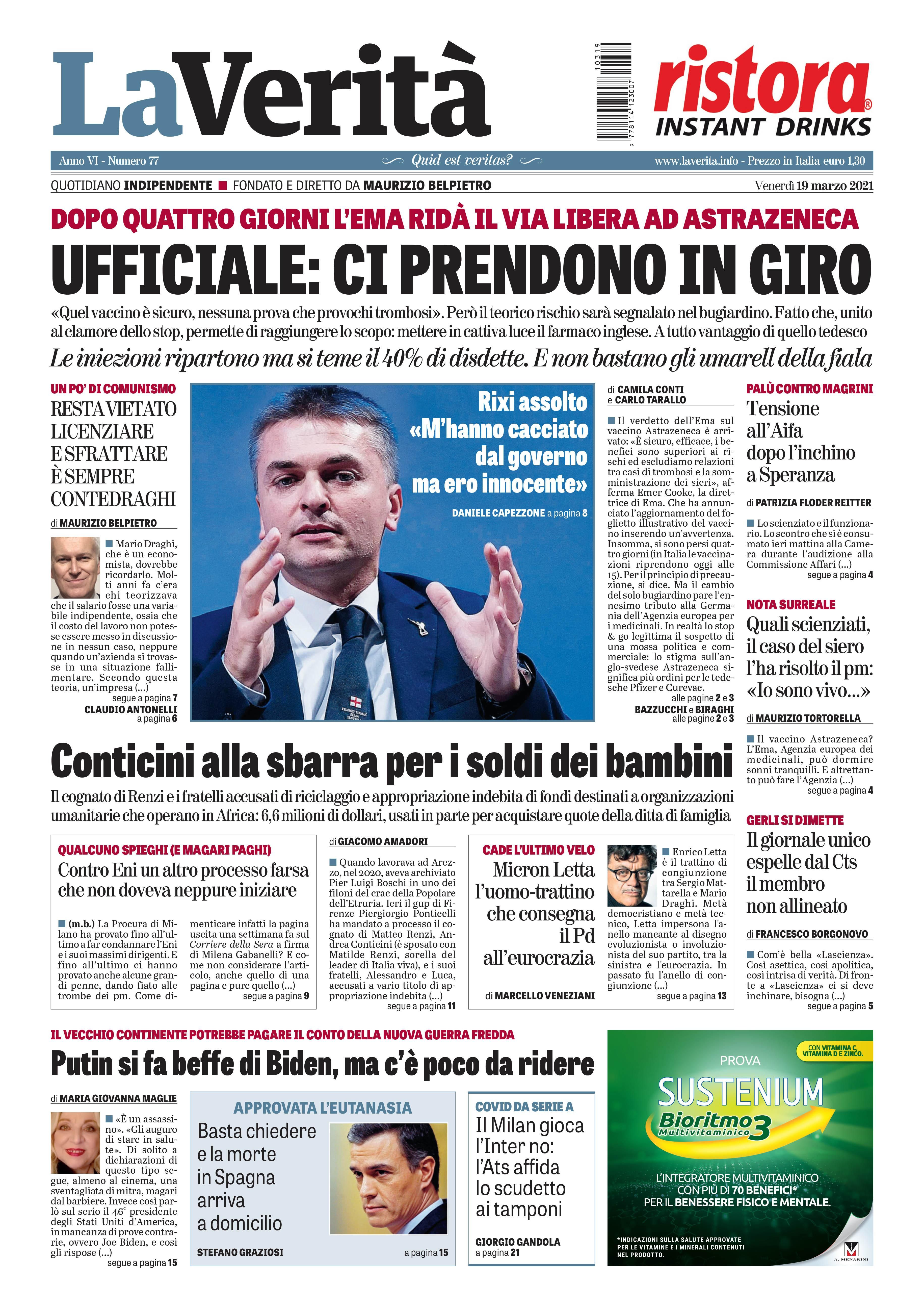 Oggi in edicola
