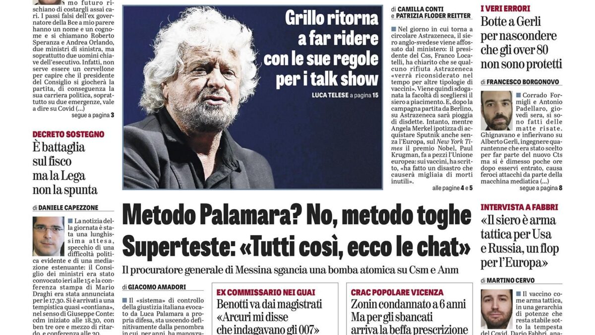 Oggi in edicola