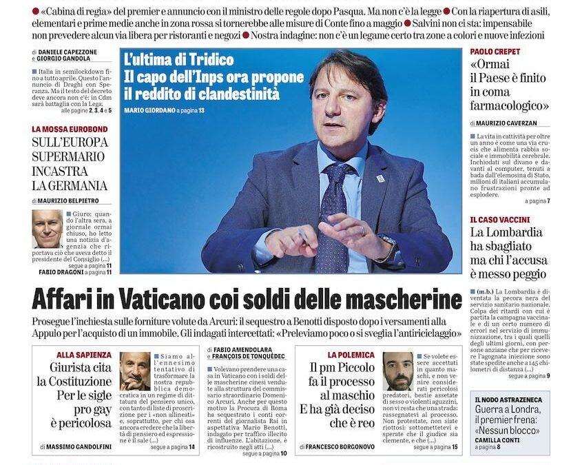 Oggi in edicola