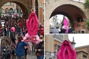 Blasfemia Piazza Sempione: «Le femministe attaccano violentemente una donna e proprio oggi»