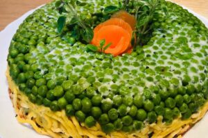 Cuciniamo insieme: ciambella di tagliolini con piselli e tartufo (nero)