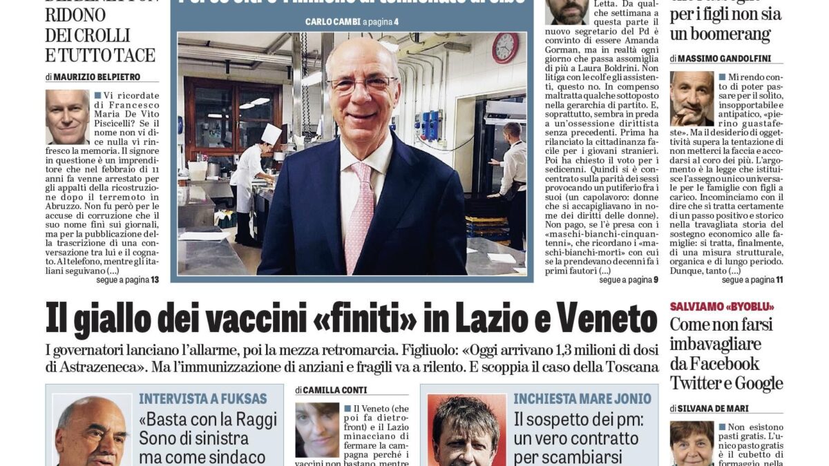 Oggi in edicola