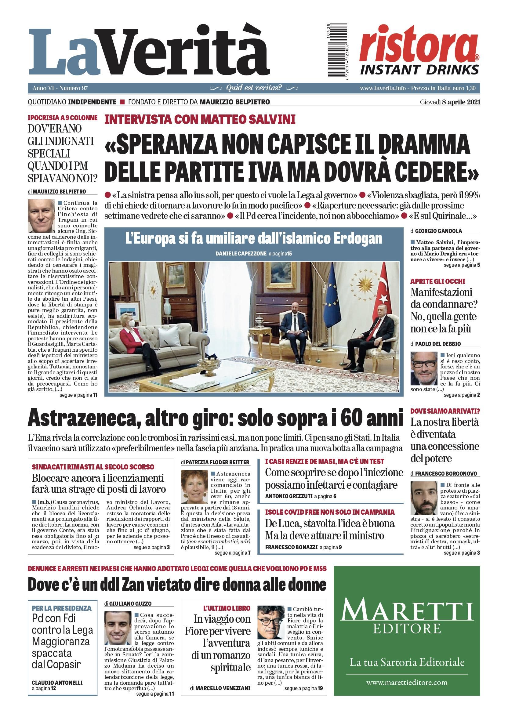 Oggi in edicola